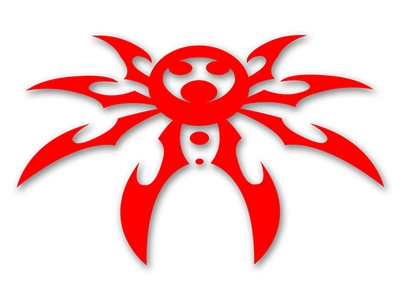 Large Spyder Hood Decal - Red | Sypder Hood Sticker | Poison